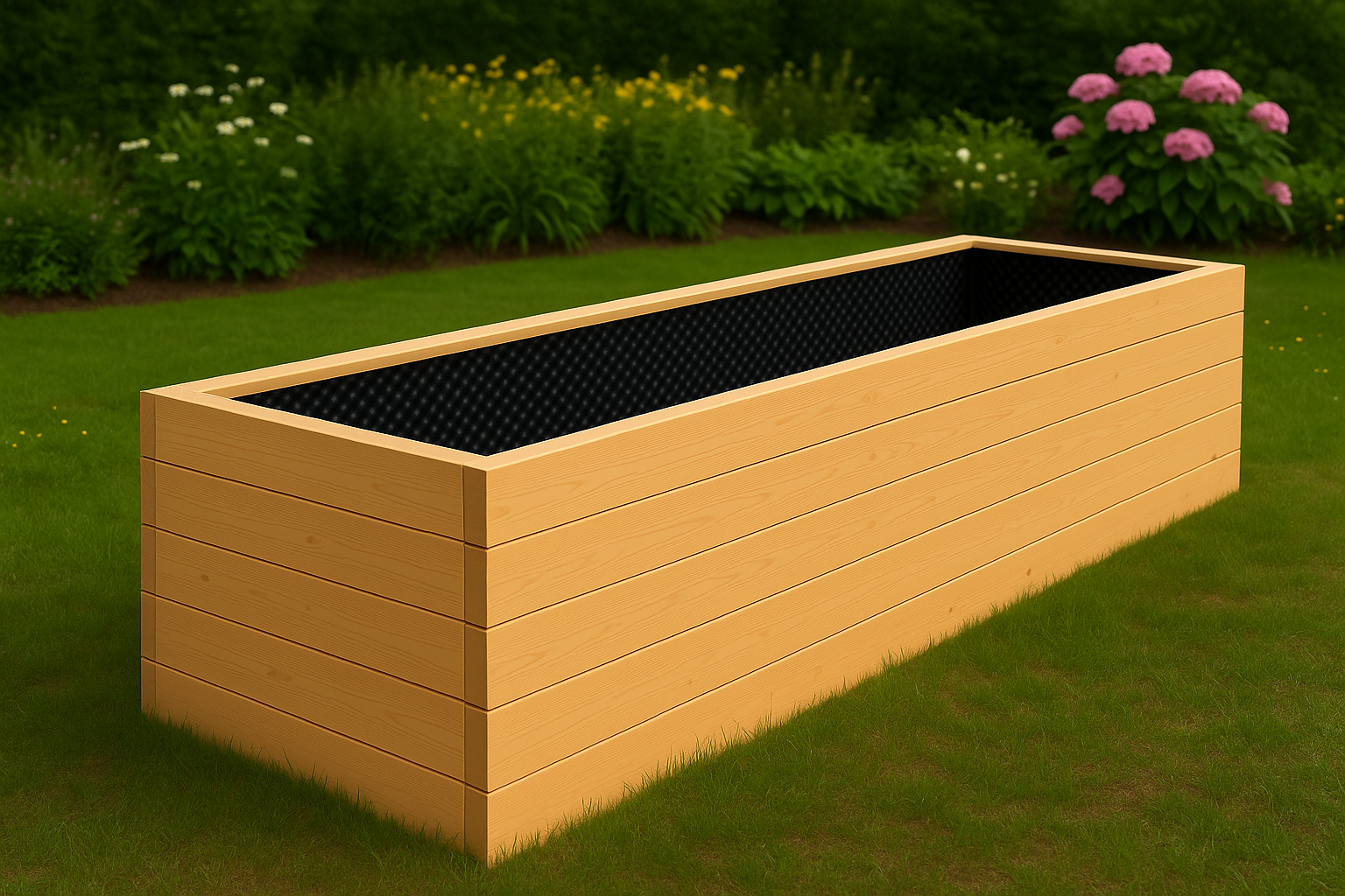 Drevený vyvýšený záhon 3 m