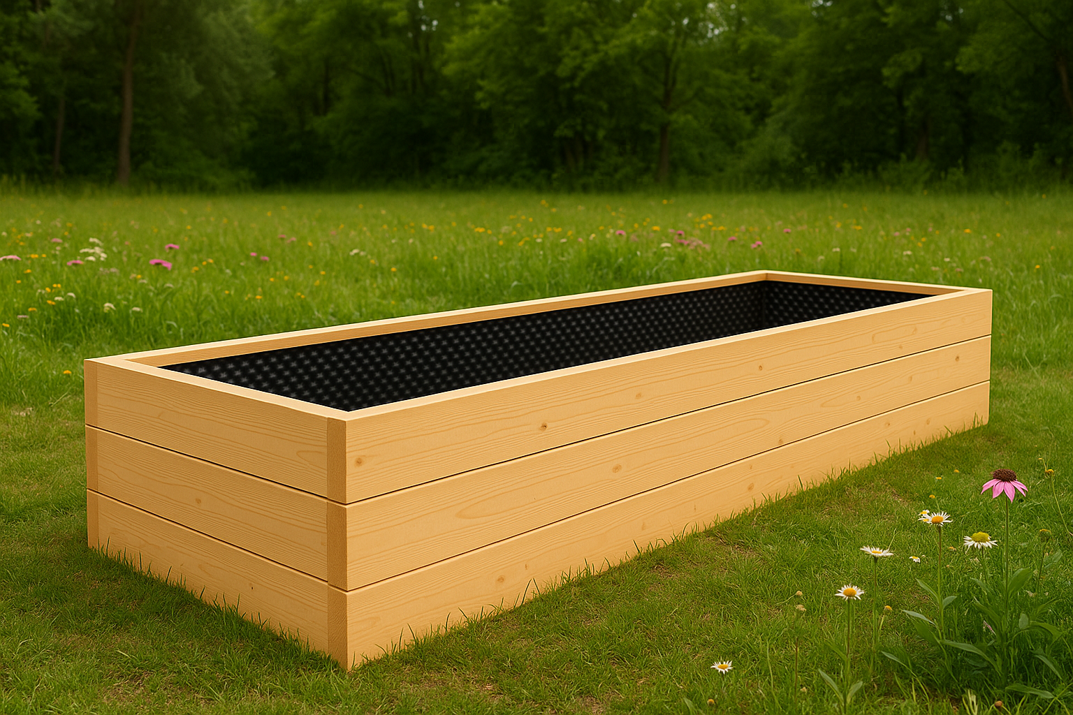 Drevený vyvýšený záhon 3 m