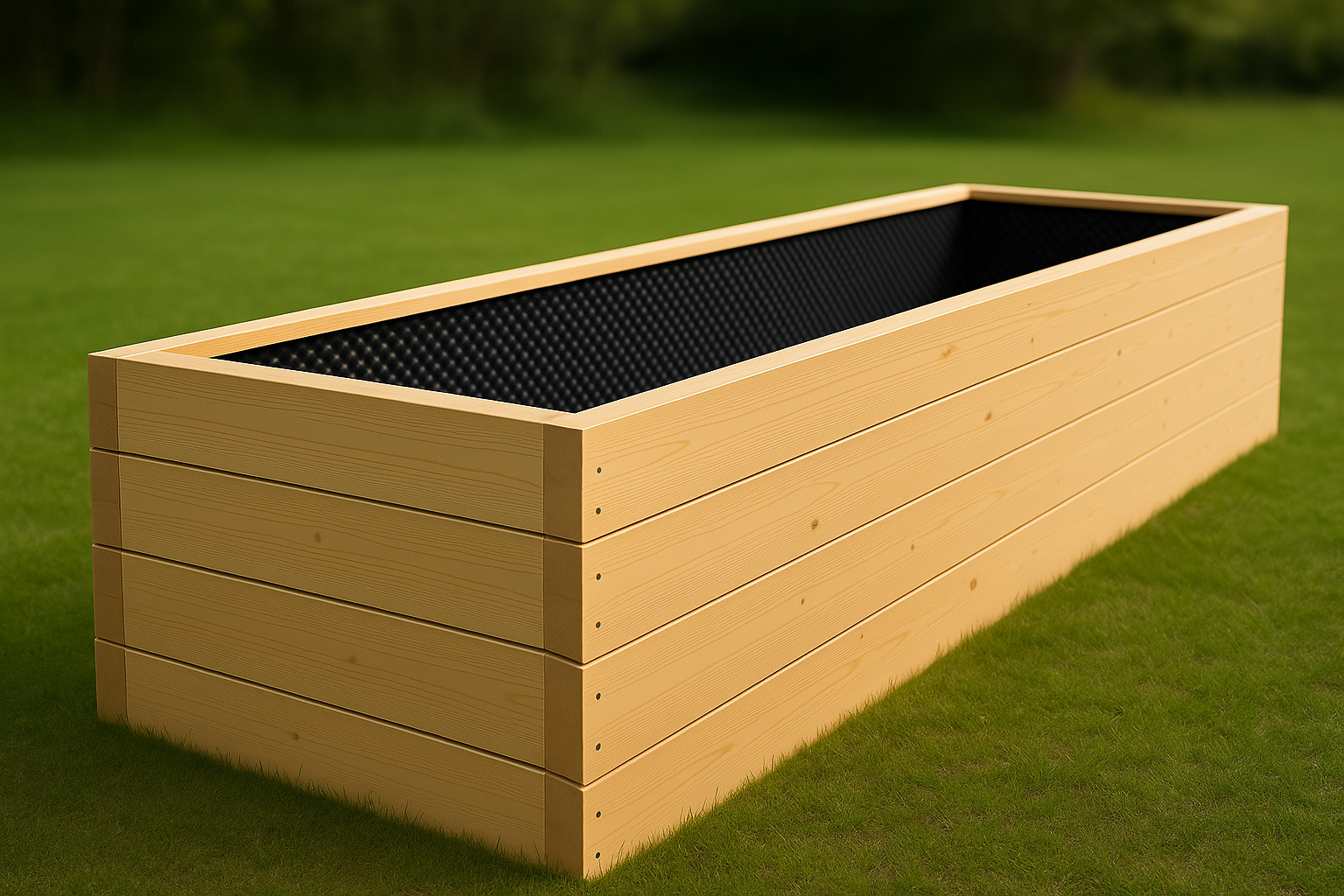 Ekologický drevený vyvýšený záhon – rozmer 1000×3500×550 mm, dosky 40 mm